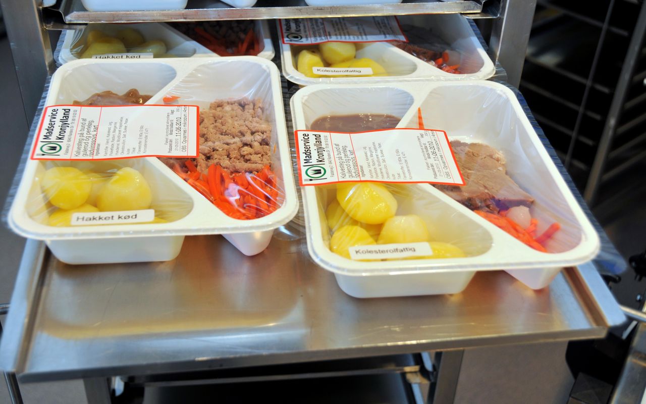 Pakker med mad fra Madservice Kronjylland