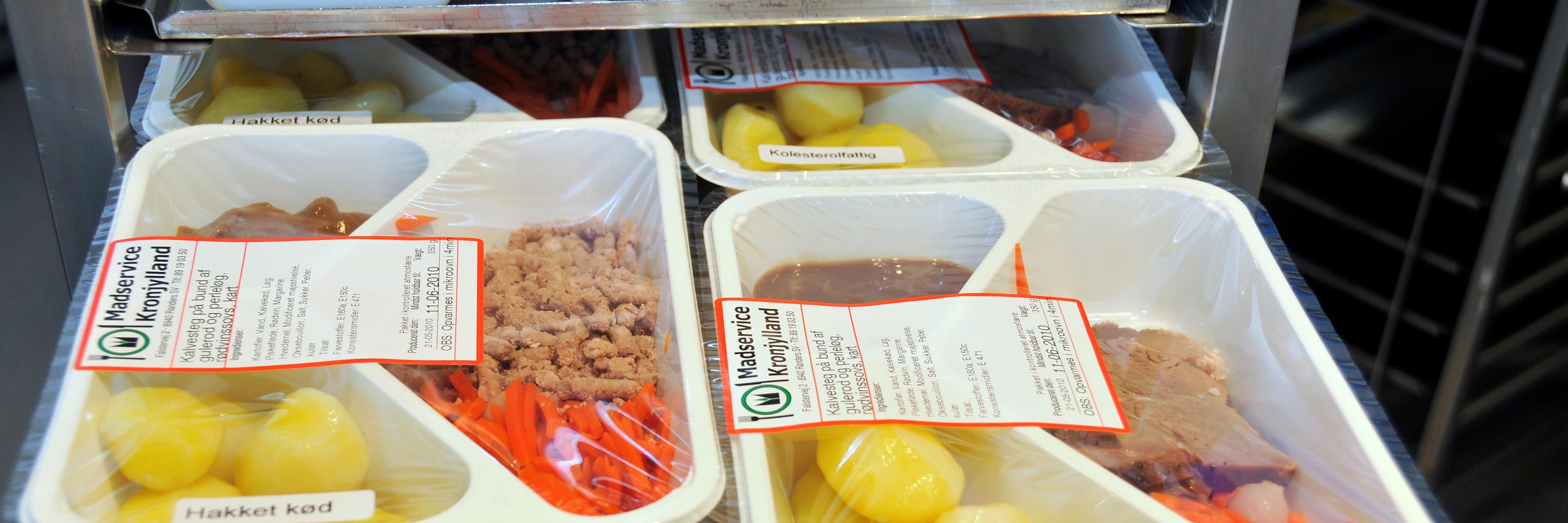 Pakker med mad fra Madservice Kronjylland